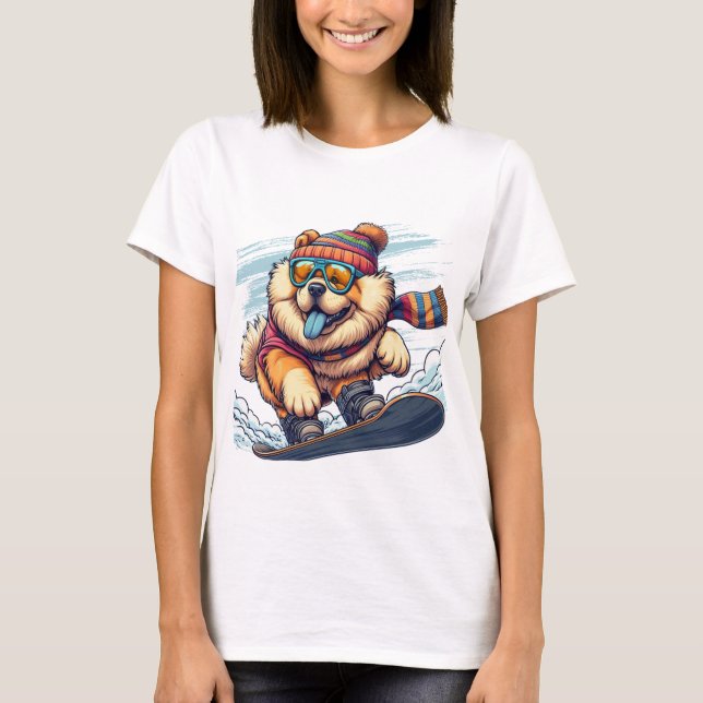 vintersnowbod med chow-chow t shirt (Framsida)