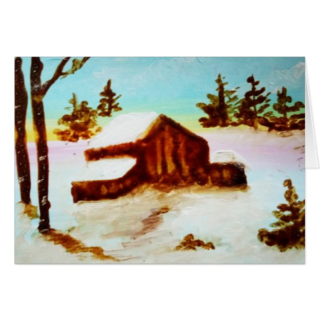 Vintersnowfallpass Hälsningskort (Framsidan Horizontal)