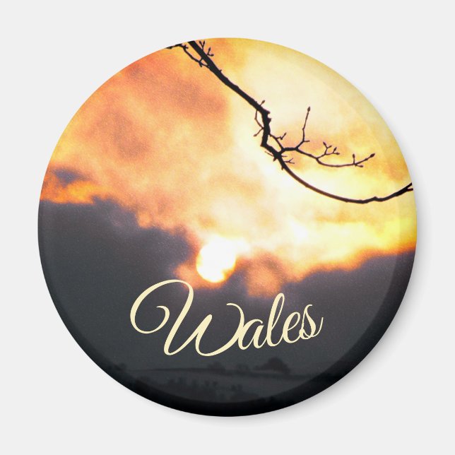 Vintersol i Wales Magnet (Framsidan)