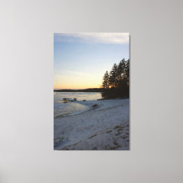 Vintersolnedgång Canvastryck