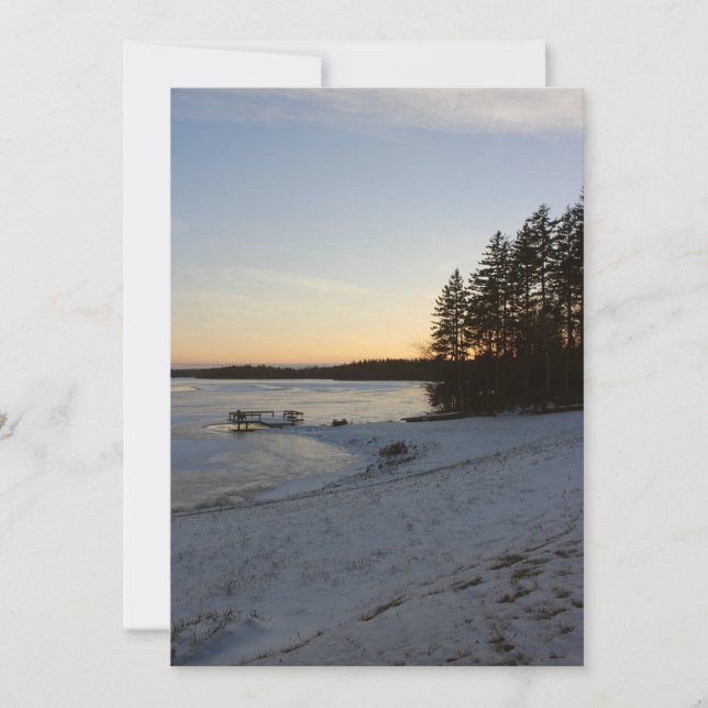 Vintersolnedgång Inbjudningar (Framsida)