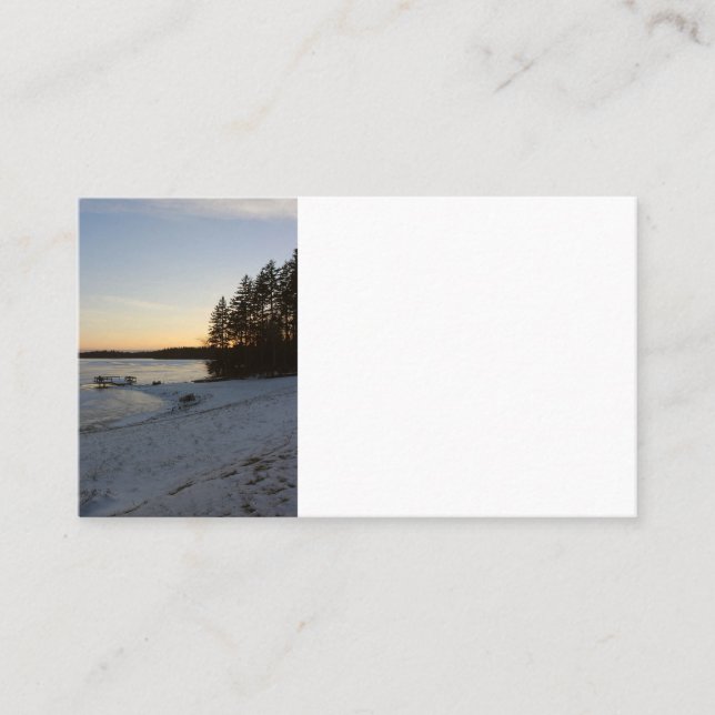 Vintersolnedgång Visitkort (Framsida)