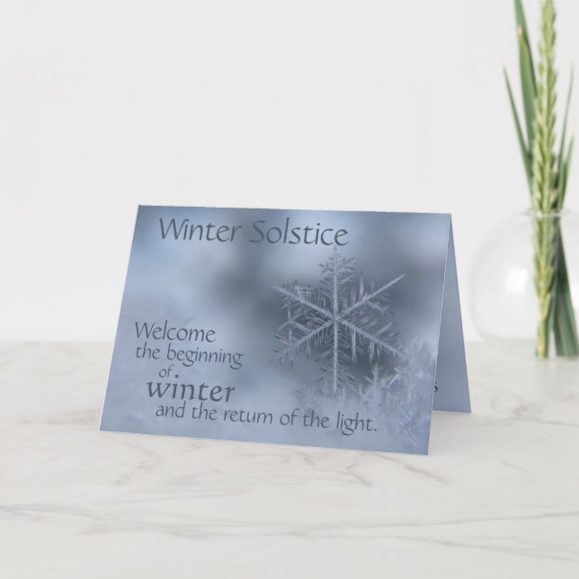 Vintersolstånd Längsta dagen Åter till ljuset Vint Helgkort (Framsida)