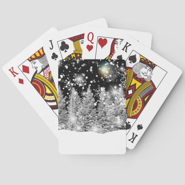 Vintersolstånd Snöfall  Casinokort (Baksidan)