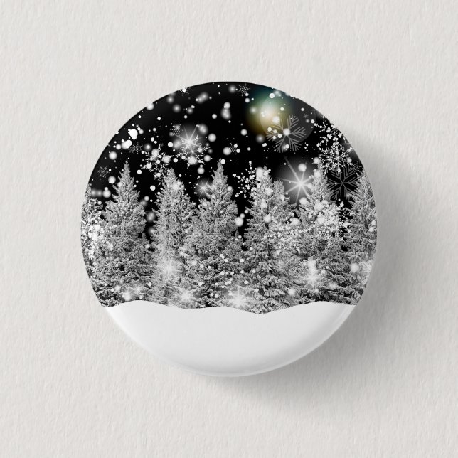 Vintersolstånd Snöfall  Knapp (Framsida)