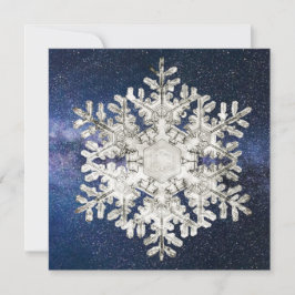 Vintersolstånd Snöflinga Kristall Geometrisk Julkort