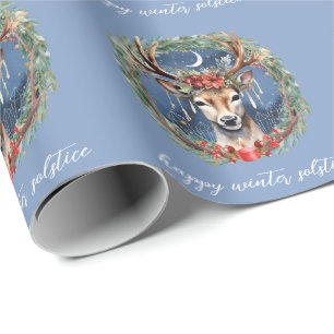 Vintersolstice Helgdag Hjort Utandning Jul Presentpapper