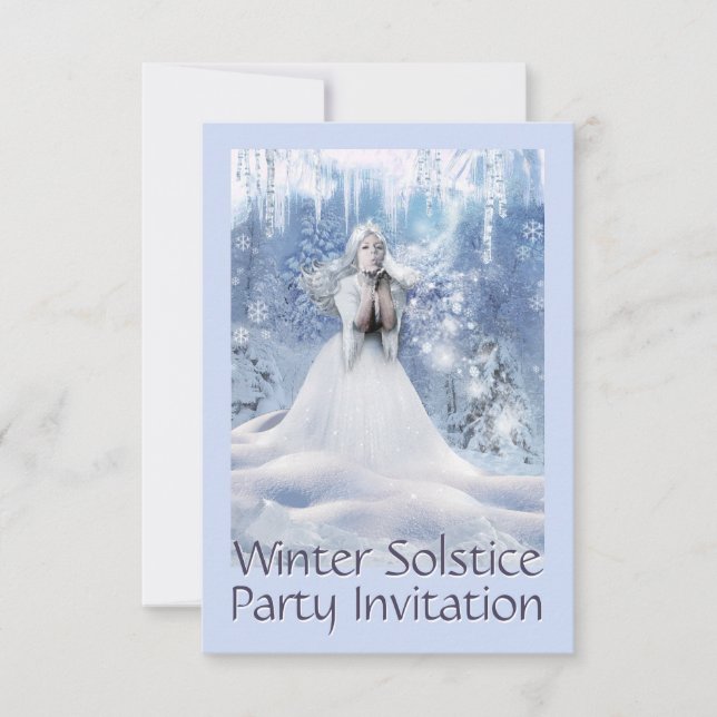 Vintersolstice Party-inbjudan Inbjudningar (Framsida)