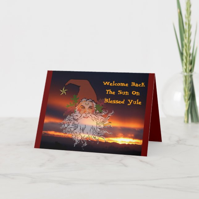 Vintersolstice-Yule Card Helgkort (Framsida)