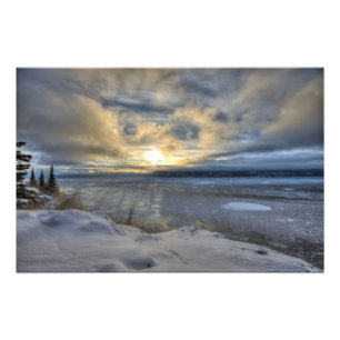 VinterSolsticeTurnagain arm Fototryck