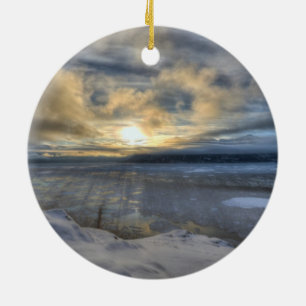 VinterSolsticeTurnagain arm Julgransprydnad Keramik