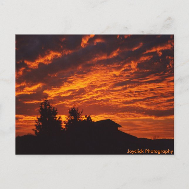 Vintersoluppgång vykort (Framsida)