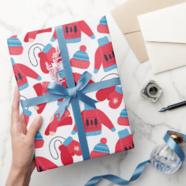 Vintersötare Röd blå jul Presentpapper