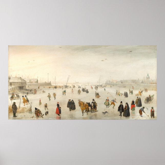Vinterspel - Hendrick Avercamps Fine Art Poster (Framsidan)