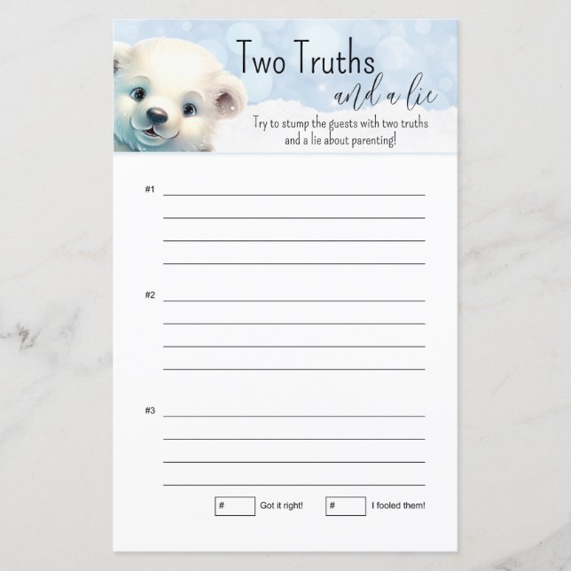 Vinterspel Kall utanför babyvisning Två sanningsma (Framsida)