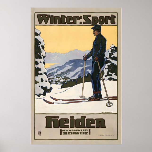 Vintersport Heiden Appenzell Ausserrhoden Poster (Framsidan)
