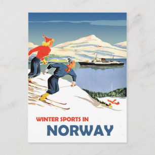 Vintersport i Norge Vykort