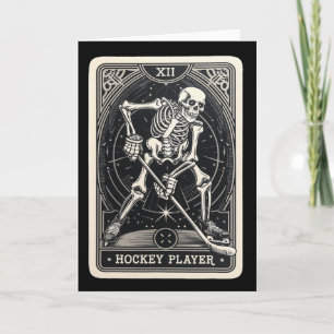 Vintersport Ishockey Skelett Tarotkort T-shirt  Kort