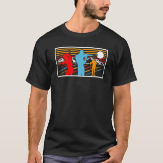 Vintersport Utövare Snö Skiåkare Biathlet T Shirt
