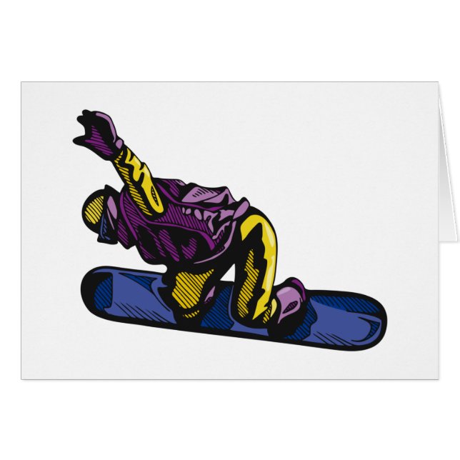 Vintersportar! Hälsningskort (Framsidan Horizontal)