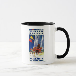 Vintersportar på Yosemite PosterYosemite, CA Mugg