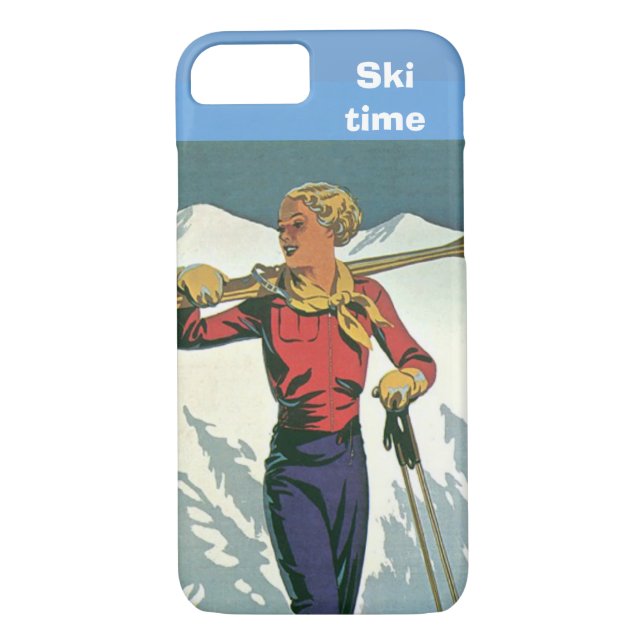 Vintersportar - skida tid Case-Mate iPhone skal (Baksida)