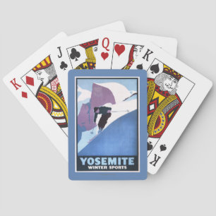 Vintersportar som skidar den befordrings- spel kort