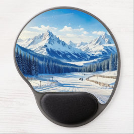 vintersportbakgrund Gel Mousepad Musmatta