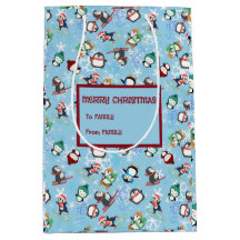 Vintersporter för julpingviner Cute Funny