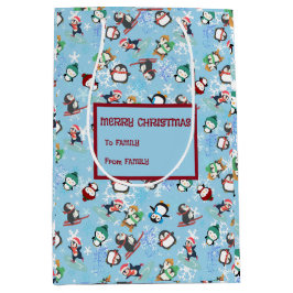 Vintersporter för julpingviner Cute Funny