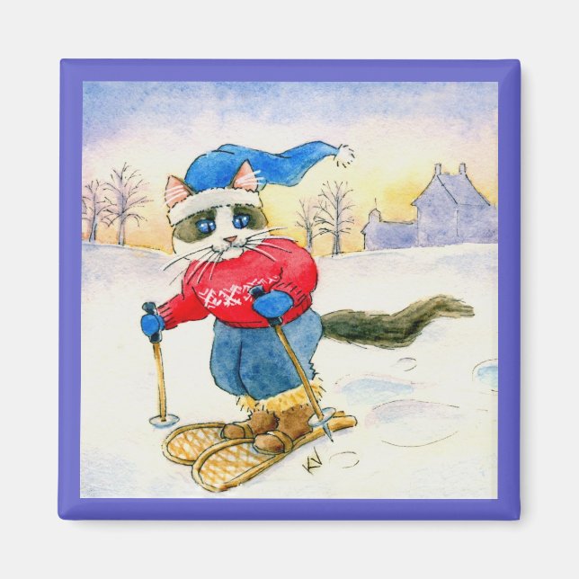 Vintersporter för kattsnowsko magnet (Framsidan)