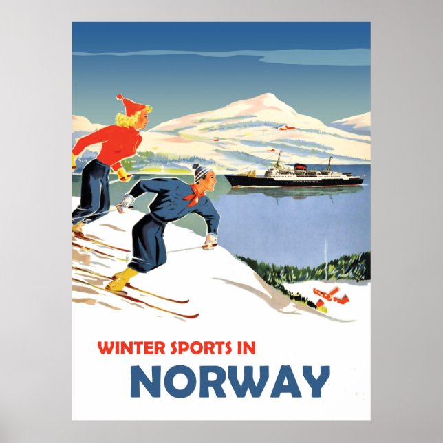 Vintersporter i Norge Poster (Framsidan)