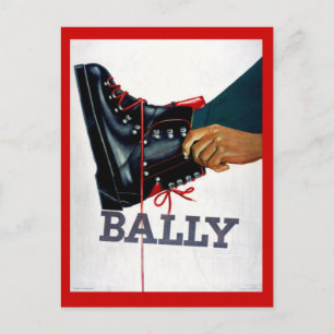 Vintersporter i vintage, Ski Boots, Bally Vykort
