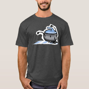 Vintersportgåva för svensk böjning Stone Curling W T Shirt
