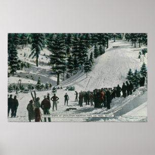 Vintersportplats på det Charleston berg Poster