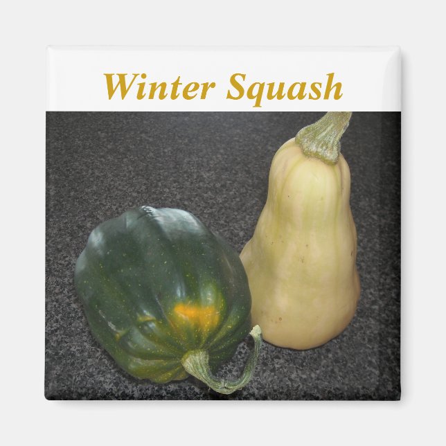 Vintersquash - Acorn och Butternut Magnet (Framsidan)