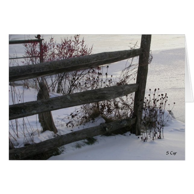 Vinterstängsel, S-cyr Hälsningskort (Framsidan Horizontal)