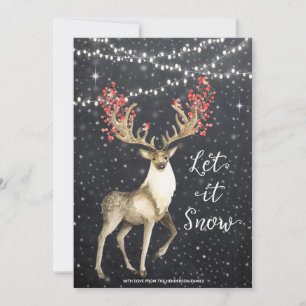 Vinterstationen snö i god jul-kortet julkort