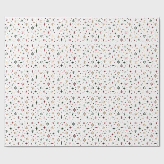 Vinterstjärnljus Snöflinga Presentpapper (Platt)