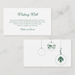 Vinterstolens Grönt: Jul Bauble Wishing-brunn Tilläggskort