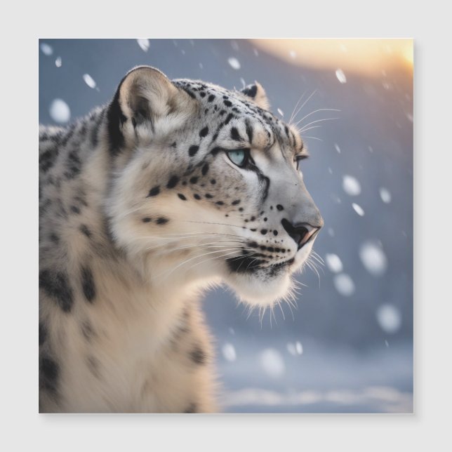 Vinterstormen snö leopard i Majestic (Framsida)