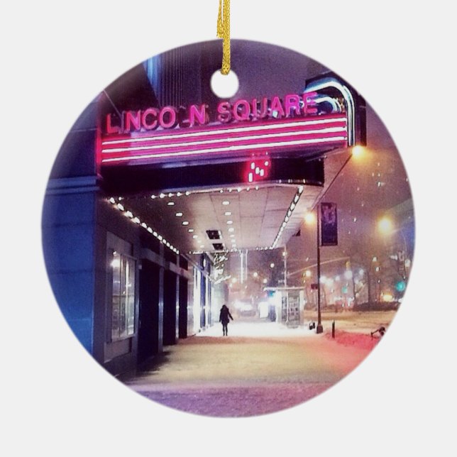 Vinterstort festtält julgransprydnad keramik (Baksidan)