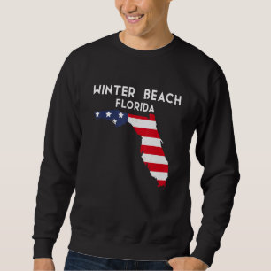 Vinterstrand Florida USA Stat Amerika Resa Flor Lång Ärmad Tröja