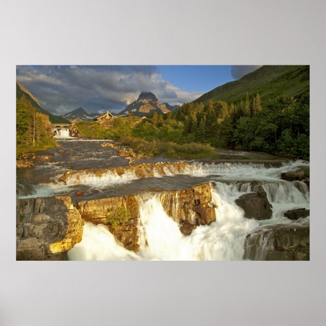 Vinterström Falls i förmiddagsljus Poster (Framsidan)