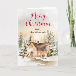 Vinterstuga Glad jul Helgkort