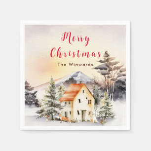 Vinterstuga Glad jul Pappersservett