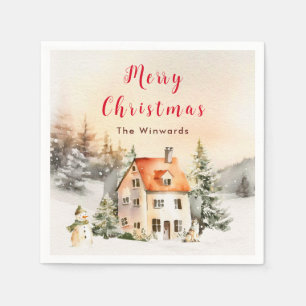 Vinterstuga Glad jul Pappersservett