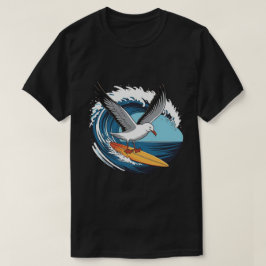 VinterSurfande Måse, Måsen Surfar T Shirt