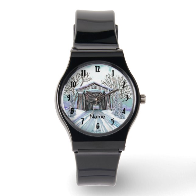 Vintertäckt bro armbandsur (Framsida)