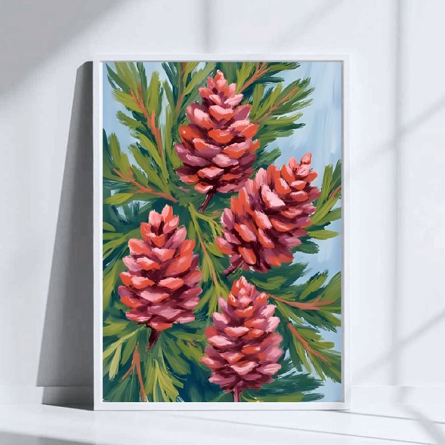 Vintertallkottar | Natur Akvarell Målning Poster (Skapare uppladdad)